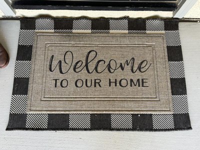 1'6x2'6 Welcome to Our Home Mat Tan - Apache Mills