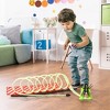 Qaba Track Builder Loop Kit Criss-Cross Glowing Race Track Toy Set Spooky Spider Fun Starter Kit, with Pull-back Car for 3-6 years old, Lime Green - 3 of 4