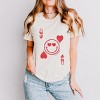 S.W.Smiley Queen of Hearts Distressed - Women's Short Sleeve Graphic T-Shirt - 3 of 4