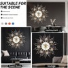 Large Wall Clocks Silent Sunflower Shape Chic Decorative Clock Modern Non - Ticking Round Iron Metal Clock 20 Inch - 4 of 4