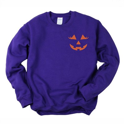 Simply Sage Market Women's Graphic Sweatshirt Embroidered Lady Jack- O - Lantern