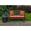 Casual Cushion Stripe Sunbrella Fabric 1-Piece Indoor/Outdoor Wicker Bench Cushion, 43.5"W x 19.5"L - 2 of 4