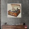 Notoriart Vintage Record Player Bar Cart Art For Men Framed - 2 of 4