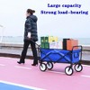 SEVOBAL Utility Storage Cart Foldable Black Beach Trolley, For Garden Procurement All-Rounder For Beach Camping, Blue, 40.55"*21.26"*46.46" - 4 of 4