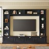 CAVINAS Minimalist Entertainment Wall Unit Set with Bridge TV Stand with Adjustable Shelves Media Console for Living Room - 2 of 4