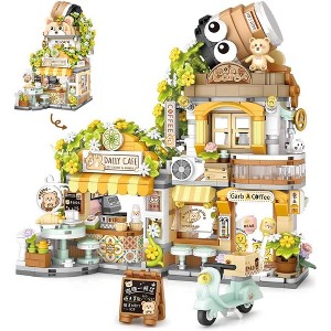 923-Piece Lucky Cat Taiyaki Shop Building Set, Openable Mini Brick Model for Kids Ages 8+ Greeen - 1 of 4