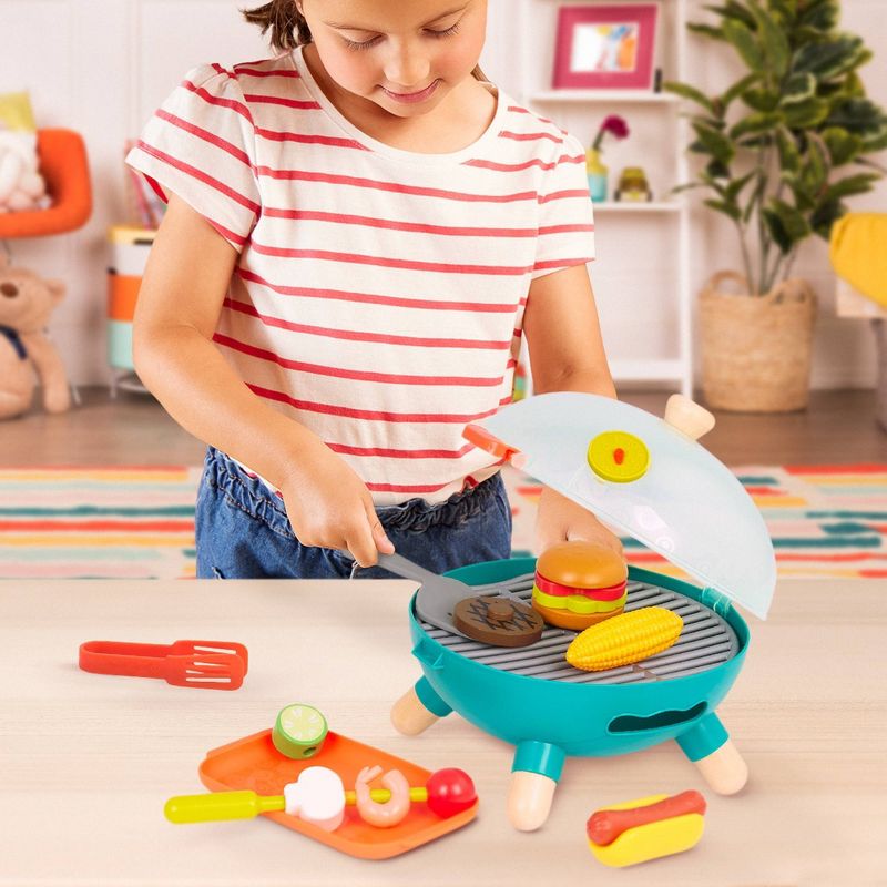 B. toys Toy Grill &#38; Play Food - Mini Chef - BBQ Grill Playset, 3 of 13