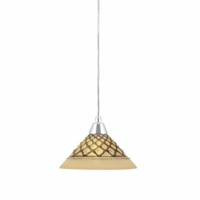 Toltec Lighting Any 1 - Light Pendant in  Chrome with 10" Chocolate Icing  Shade