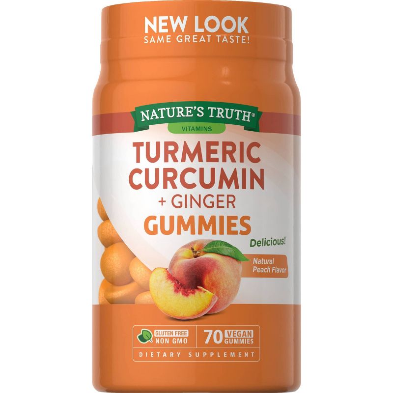 Nature&#39;s Truth Turmeric &#38; Ginger Vegan Gummies - 70ct, 1 of 6