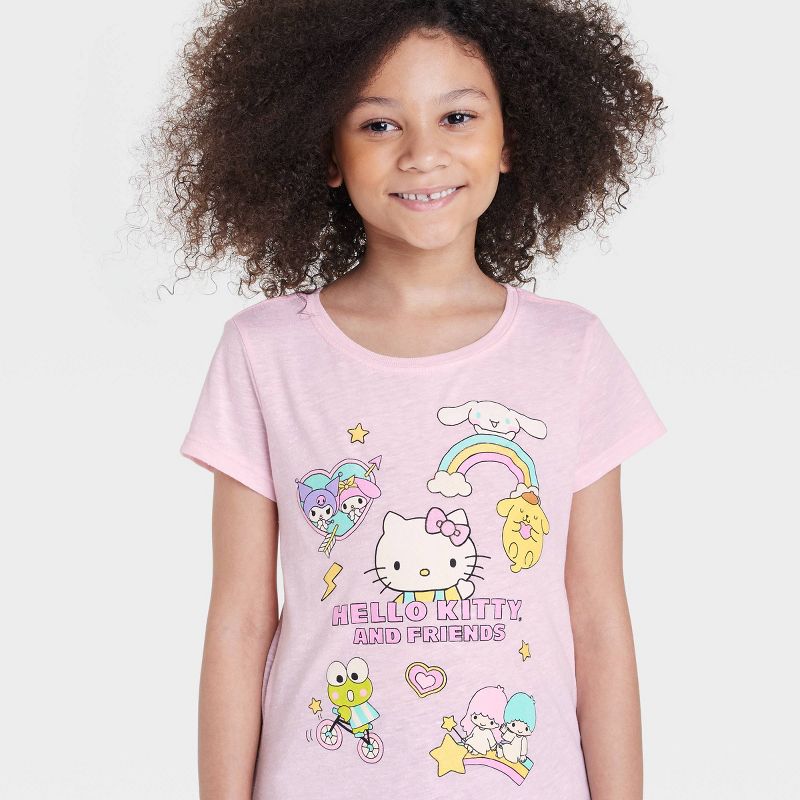 Girls&#39; Hello Kitty and Friends Graphic T-Shirt - Pink, 2 of 4