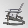 Malibu Acacia Wood Adirondack Rocking Chair Dark Gray - Christopher Knight Home: Weather-Resistant Patio Furniture - 4 of 4