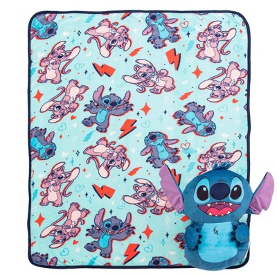 Image of 40"x50" Disney Lilo & Stitch Silk Touch Kids' Throw Blanket and HD Hugger