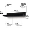 Americanflat 14 Inch Floating Shelves for Wall - Composite Wood Shelves for Bedroom, Living Room, Bathroom & Kitchen - Wall Mounted - Set of 3 - 3 of 4