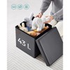 SONGMICS Storage Ottoman Bench Leather Ottoman with Storage - 4 of 4