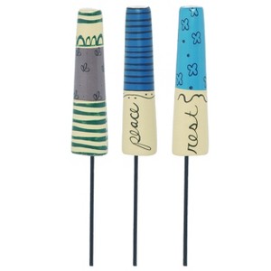 Transpac Ceramic Rest Easy Dragonfly Perch Set of 3 Spring Home Decorations - 1 of 1