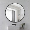 Wooakway Round Metal Decorative Wall Mirror Bathroom Mirror Wall Mount Accent Mirror Wall Decor for Bedroom Living Room - 3 of 4