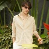 Campus Sutra Men Men's Saltbox Beige Checkered-Textured Shirt - 2 of 4