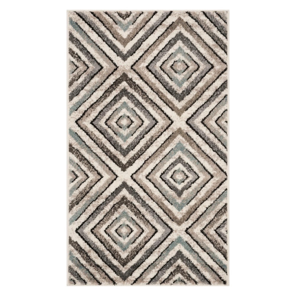 3'x5' Angela Geometric Loomed Area Rug Cream/Beige - Safavieh