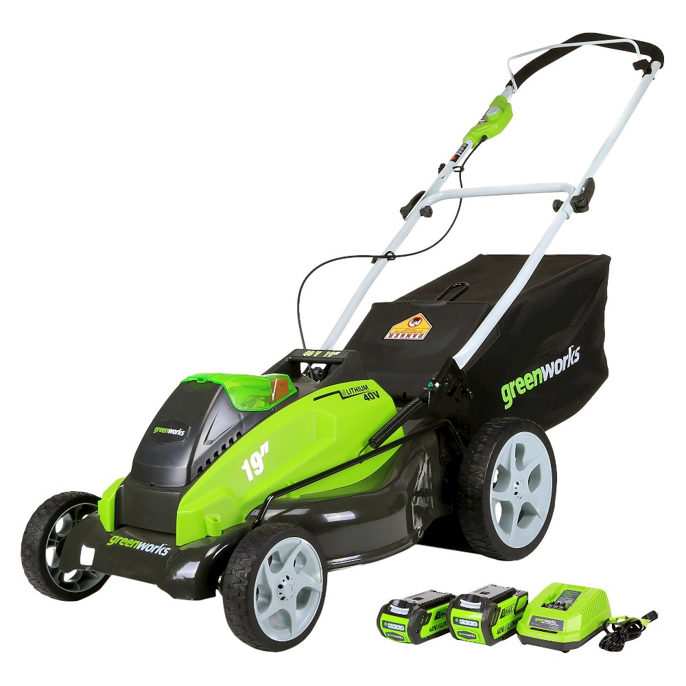 GreenWorks Tools 40V G-MAX Lawn Mower - 2 batteries and charger included 