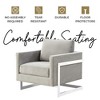 Lincoln Velvet Accent Chair with Chrome Steel Frame - 4 of 4