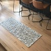 Rosewood Bath and Floor Runner White - Hip-o Modern Living: Geometric Woven Wood, Recycled Rubber Backing - 3 of 4