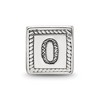 Black Bow Jewelry Triangle Block, Number 0 Sterling Silver Bead Charm - 3 of 4