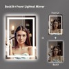 Led Bathroom Mirror with Front and Backlit, Stepless Dimmabl, Anti-Fog, Shatter-Proof, Memory - 2 of 4