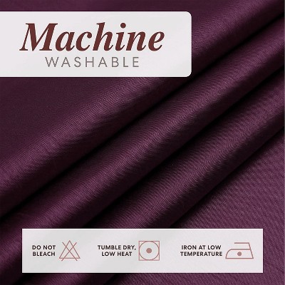 Purple Faux Silk Sheer Grommet Window Curtain Panel