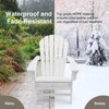 Tangkula 2PCS HDPE Adirondack Chair W/Ergonomic Design&Ottoman Outdoor Lounge Armchair Chair for Yard&Patio Black/Coffee/Grey/Turquoise/White - 4 of 4