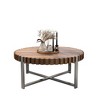 31.4" Wood Round Drum Coffee Table - 2 of 4