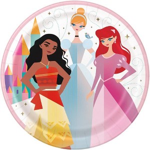 Disney Princess 9" 8ct Dinner Paper Plates - 1 of 3
