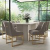 SEYNAR Contempoary Velvet Dining Chair with Metal Frame Legs, set of 6 - 4 of 4