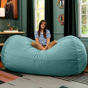 Jaxx Grand Lounger 7 Foot Bean Bag Sofa -Lush Velvet - 1 of 4