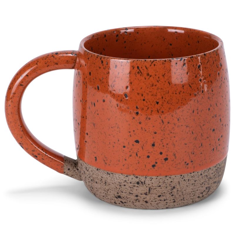 Elanze Designs Speckled Raw Bottom 17 ounce Ceramic Mug, Burnt Orange, 3 of 6