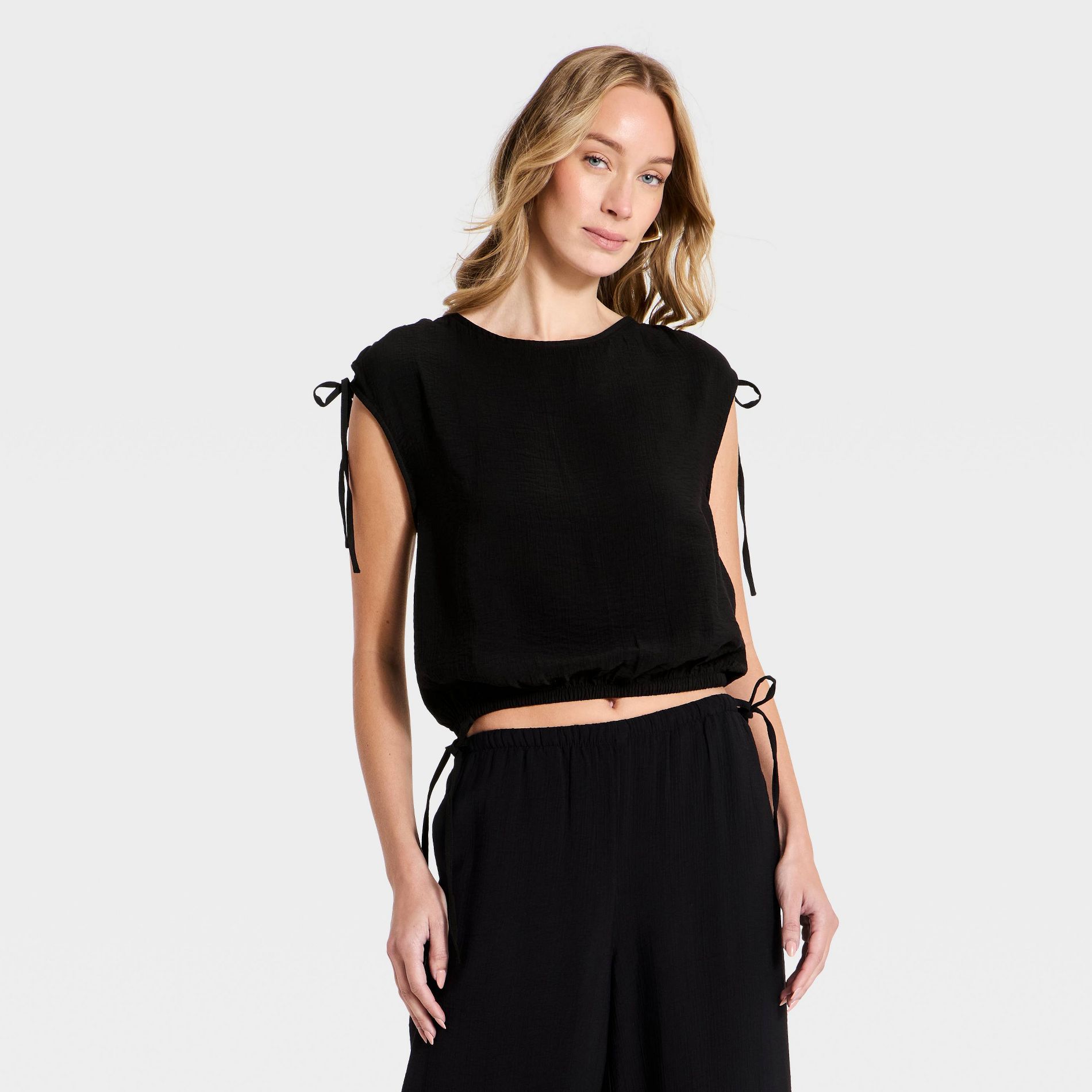 Women's Modern Gauze Side-Tie Top - A New Day™