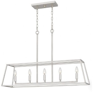 Quoizel Lighting Prescott 5 - Light Island Pendant Light in  Brushed Nickel - 1 of 4