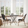 Flash Furniture Marseille Set of 2 Indoor/Outdoor Commercial Bistro Stacking Chairs, Textilene Backs and Seats, Bamboo Print Aluminum Frames - 2 of 4