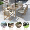 7pcs Patio Wood Dining Set, Outdoor Conversation Sets, Dining Table and Chair Set with Cushions for Backyard, Garden -Frevyn - 4 of 4
