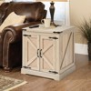 VEVOR Farmhouse End Table, Rectangle PE Rattan Woven Wood Coffee Table, 24-Inch Modern Boho Style Storage Coffee Table with Retro Metal Hinges - 2 of 4