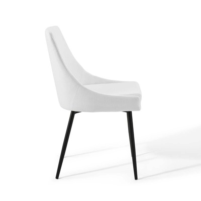 Viscount Black and White Upholstered Velvet Dining Chairs