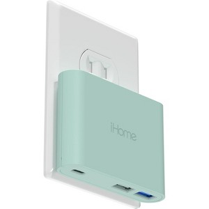 iHome 32W AC Pro Multi Port USB Wall Charger - Charging Station with 3 Ports (1 USB-C, 2 USB-A) Fast Charging, Universal Compatibility - 1 of 4
