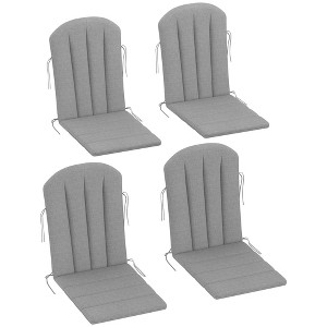 Outsunny Set of 4 Adirondack Chair Cushion, High Back Outdoor Chair Cushions with Ties - 1 of 4