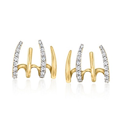 Ross-Simons 0.25 ct. t.w. Diamond Multi-Hoop Earrings in 14kt Yellow Gold