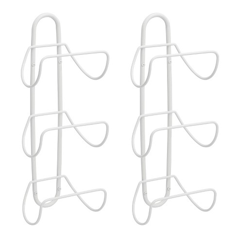 Mdesign Metal 3-tier Wall Mount Towel Rack Storage Organizer - 2 Pack ...