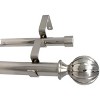 Urbanest Fluted Ball Manhattan 1-inch 3-4 inch Double Drapery Curtain Window Rod Set - 4 of 4