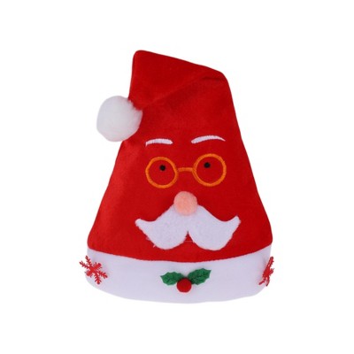 Unique Bargains Christmas Hat Polyester Non-Woven Fabric Red 11.02"x13.78" 1 Pc