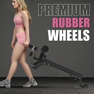 Steel Nordic Brace Fitness Equipment, Hamstring Curling Table, Reverse Hyperextension Machine, Transport Wheels, Home Gym Leg Exercise Machine - 1 of 4