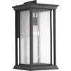 Progress Lighting Endicott 1-Light X-Large Wall Lantern, Porcelain, Textured Black, Linen Glass Shade - 2 of 4