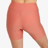 Calypsa Women's Chlorine Resistant High Waisted Mid-Thigh Swim Shorts - 3 of 4