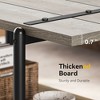 2-Tier Farmhouse 41'' Large Coffee Table with Storage Shelf -Modern Rustic Metal Rectangle Center Living Room Coffee Table Accent Furniture - 4 of 4